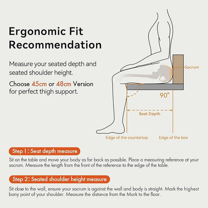 LiberNovo Dynamic Ergonomic Office Chair - Comfy Adjustable Desk Chair with Adaptive Lumbar Support, 160° Recline & Built-in Spine Stretch for Back Comfort, Home Office Long Hours Use, Black+45cm