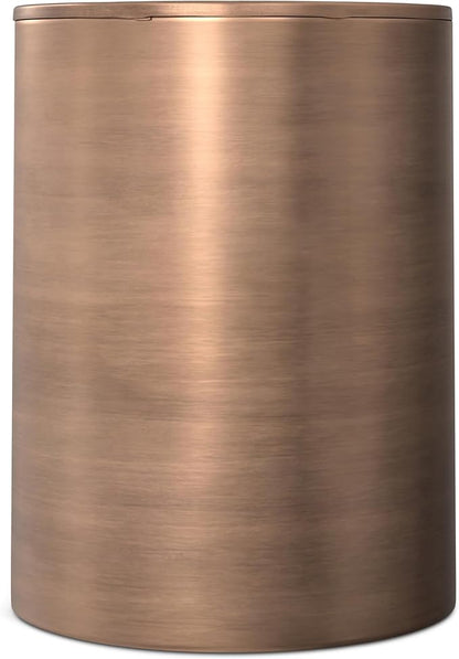 SIMPLIHOME Corbin Industrial 16 Inch Wide Metal Side Table in Antique Copper, Fully Assembled, For the Living Room and Bedroom
