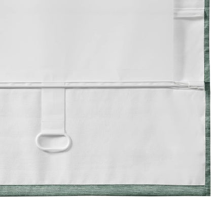 Madison Park Cordless Roman Shades Faux Silk Shade with Sheen 1-Panel Privacy, Room Darkening, Energy Efficient, Thermal Insulated Window Blind for Bedroom, Living Room Décor, 27"W x 64"L Como, Green