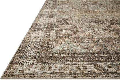 Loloi Amber Lewis Billie Collection, Clay & Sage 2'-6" x 7'-6" Area Rug – Antique & Distressed Accent Rugs for Living Room, Bedroom, Entryway & Hallway, No Shed High Traffic Area Home Decor Rug