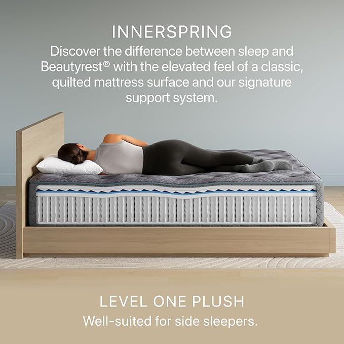 Beautyrest Prime Dream Plush 13.75" Mattress - Queen - Durable Pocketed Coil, Support, Pressure Relief, Cooling, Motion Separation; 100 Night Sleep Trial and 10 Year Warranty