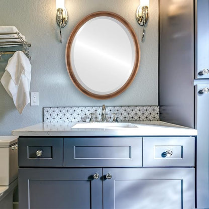 OVALCREST Oval Beveled Wall Mirror for Home Decor - Toronto Style - Sunset Gold - 26" x 20"