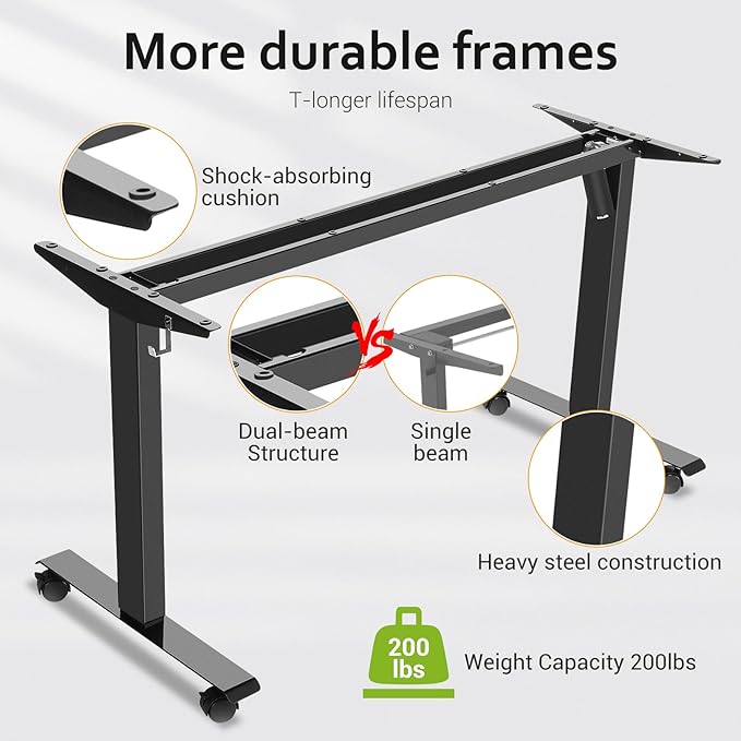 farexon Electric Standing Desk Adjustable Height, 70.8 x 27.5 Inch Sit Stand up Desk with Large Mouse Pad, Double Metal Hook,4 Wheels,4 Memory Preset Heights Home Office Computer Desk (Brown)