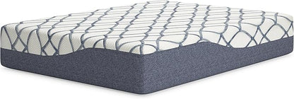 Signature Design by Ashley 14 Inch Chime Elite 2.0 Ultra Plush Green Tea Memory Foam Mattress for Cool Sleep and Pressure Relief, Queen, Fiberglass Free, Mattress In A Box