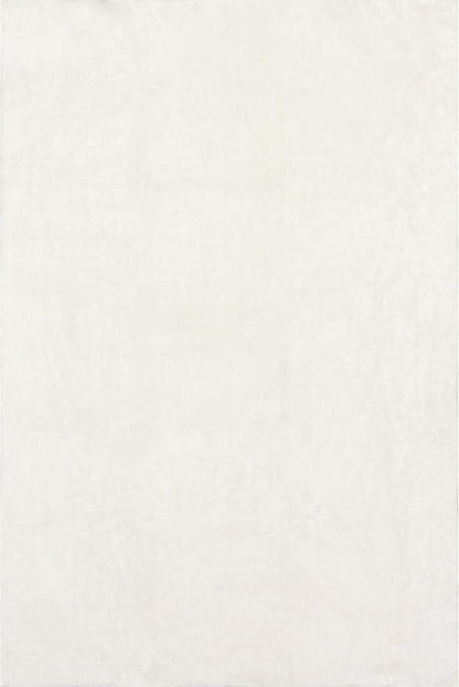 nuLOOM 6' x 9' Cozy Plush SuperiorWash Area Rug, Machine Washable, Non-Slip, Soft Fluffy Shag Carpet for Living Room Bedroom Kids Room Nursery Home Decor, Loni White