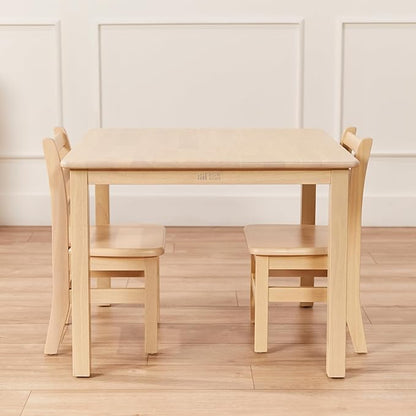 ECR4Kids 30in Square Hardwood Table with 22in Legs, Kids Furniture, Antique White