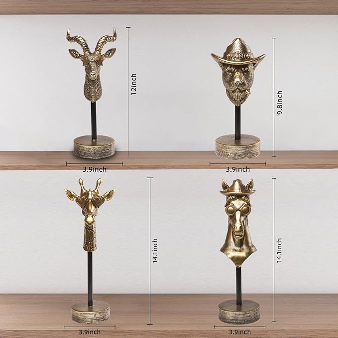 Handcrafted Resin Sculpture (Antelope)- Modern Home Decor Accent, Trending Living Room & Office Decor, Elegant Tabletop & Shelf Decor for Desk, Bookshelf, Nightstand - Unique Gift Idea