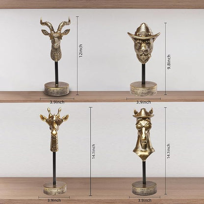 Handcrafted Resin Sculpture (Antelope)- Modern Home Decor Accent, Trending Living Room & Office Decor, Elegant Tabletop & Shelf Decor for Desk, Bookshelf, Nightstand - Unique Gift Idea