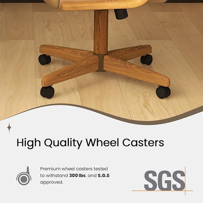 Chromcraft Douglas Set of 2 Classic Caster Swivel Tilt Dining Chairs Swivel Tilt Dining Chairs, Kitchen Chairs (Taupe-Chestnut)