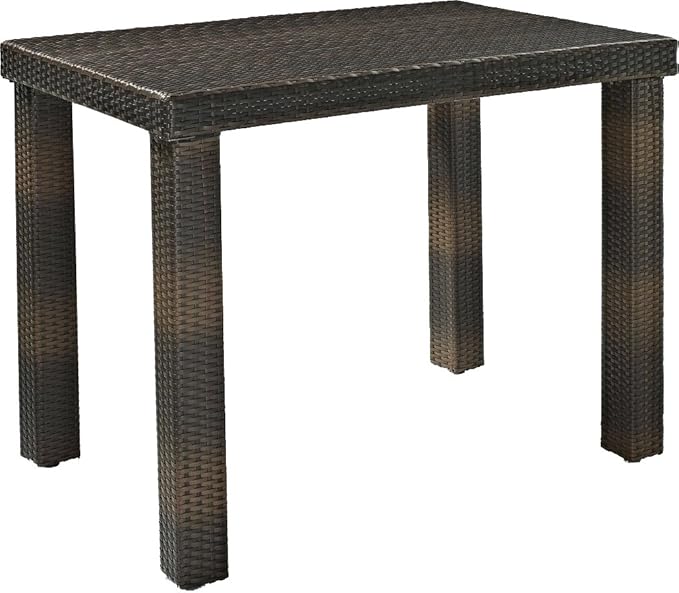 Crosley Furniture Palm Harbor 6-Person Rectangular Counter-Height Outdoor Bar Dining Table for Outside Patio, Brown
