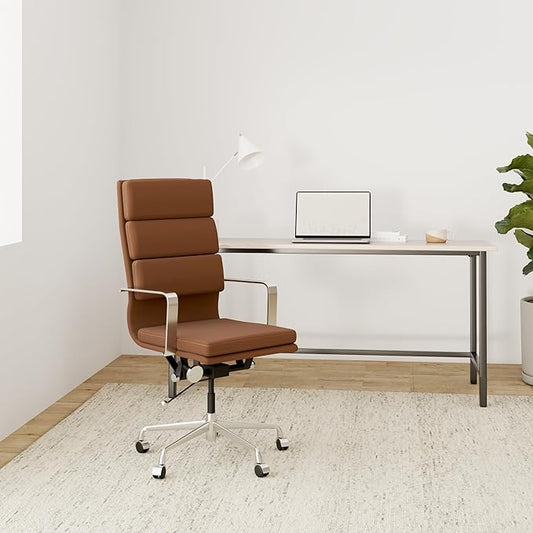 Laura Davidson Furniture SOHO II Tall Back Padded Management Chair (Brown)