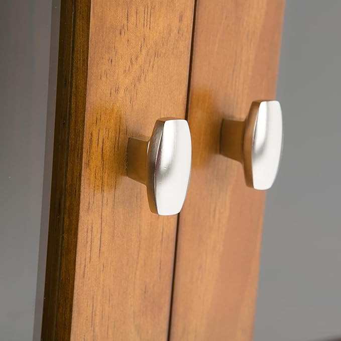 SIMPLIHOME Warm Shaker SOLID WOOD 32 inch Wide Transitional Low Storage Cabinet in Light Golden Brown for the Living Room, Entryway and Family Room