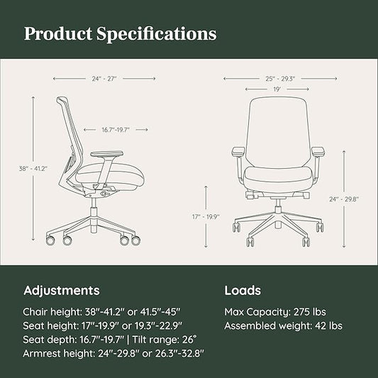 Branch Ergonomic Chair Pro - Mesh Office Chair with 14 Points of Adjustment - Height, Depth & Tilt Adjustable - 5D Armrests - Forward Tilt, Smooth Recline, and Lumbar Support - Black