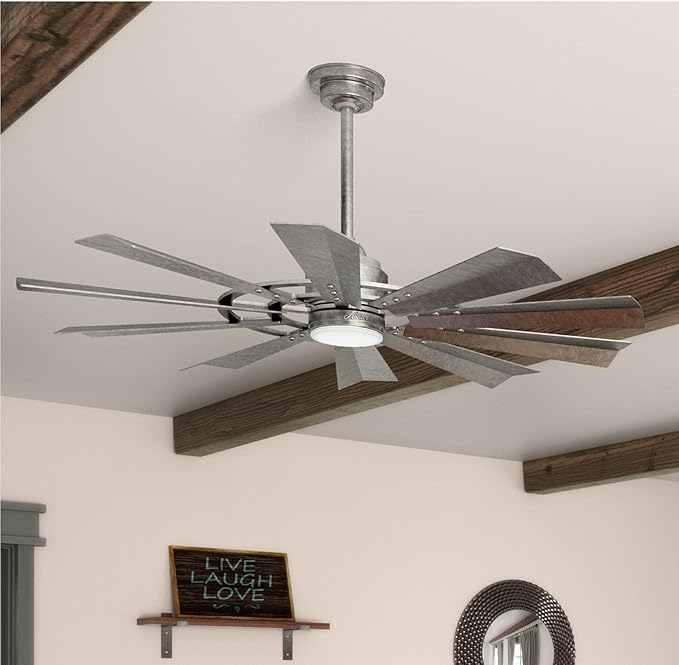 Hunter Crescent Falls Indoor/Outdoor Ceiling Fan with LED Light and Remote Control
