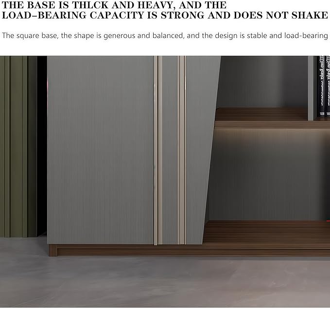 Modern Executive Desk, 118.1 inch L Shaped Desk with Storage, L Shape Corner Desk Drawers and Lockable Storage No Installation Required, Without Desk or Computer Chair (Filing Cabinet)