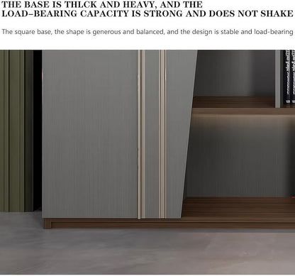 Modern Executive Desk, 102.4 inch L Shaped Desk with Storage, L Shape Corner Desk Drawers and Lockable Storage No Installation Required, Without Desk or Computer Chair (Filing Cabinet)