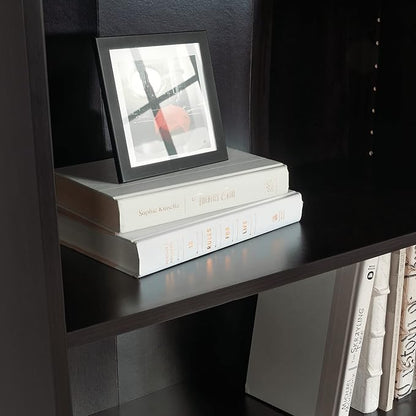 Sauder Beginnings 5-Shelf Bookcase, Bookshelf with Adjustable Storage Shelves, in Cinnamon Cherry finish
