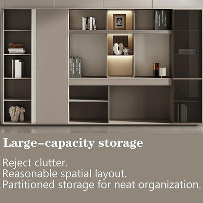 L Shaped Executive Desk, 141.7 inch Large Executive Computer Desk Set Drawers and Lockable, Power Socket and USB Port Storage, Without Desk or Computer Chair (Filing Cabinet)