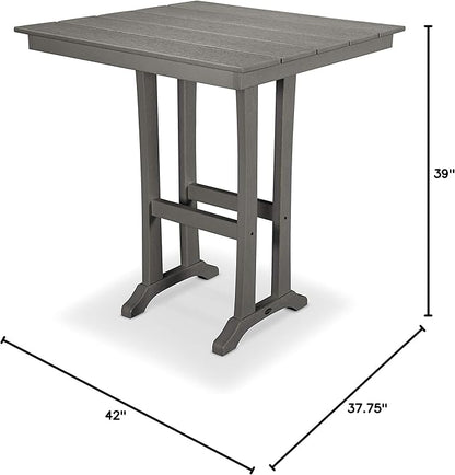 POLYWOOD® Bar Table, Slate Grey