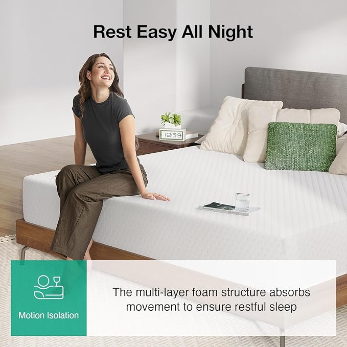 Novilla Queen Mattress 14 Inch, Queen Size Memory Foam Mattress for Pressure Relief & Supportive Comfort, Cool Refreshing Sleep Mattress in a Box, CertiPUR-US Certified, Medium Firm