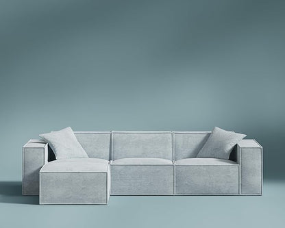 ROVE LAB M1 Modular Sectional Sofa with Ottoman, Sofa in a Box, Modular Couch, Spill-Resistant,Sustainable, Stylish, Modern Sectional Couch for Living Room with SmartFoam Comfort