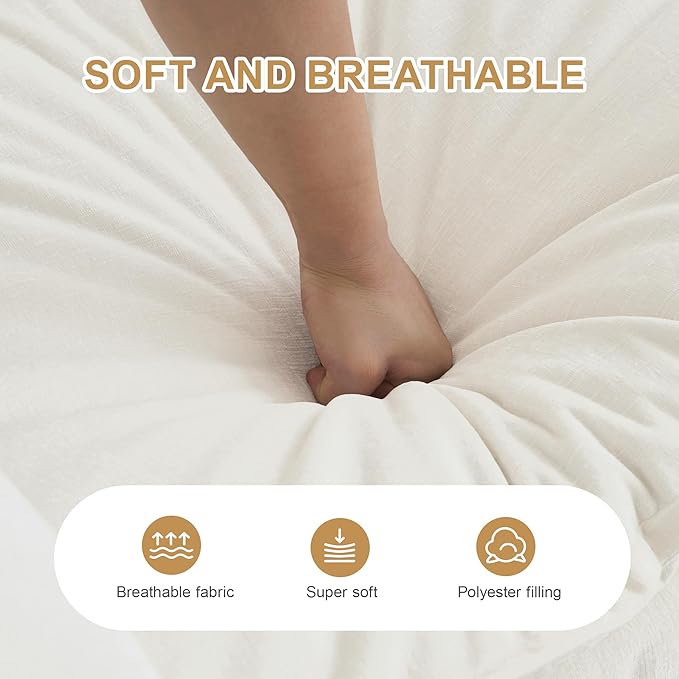 Modular Sectional Sofa, 111.5 Inch I-Shaped Cloud Sofa with Deep Seat Chenille Sofa with Cushions, Three-Self Sectional Sofa for Living Room Apartment,White