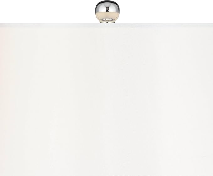 Possini Euro Design Pablo Modern Style Table Lamp with USB Charging Port 27" Tall Multi Blue Art Glass White Drum Shade for Living Room Bedroom House Bedside Nightstand Home Office (Color May Vary)