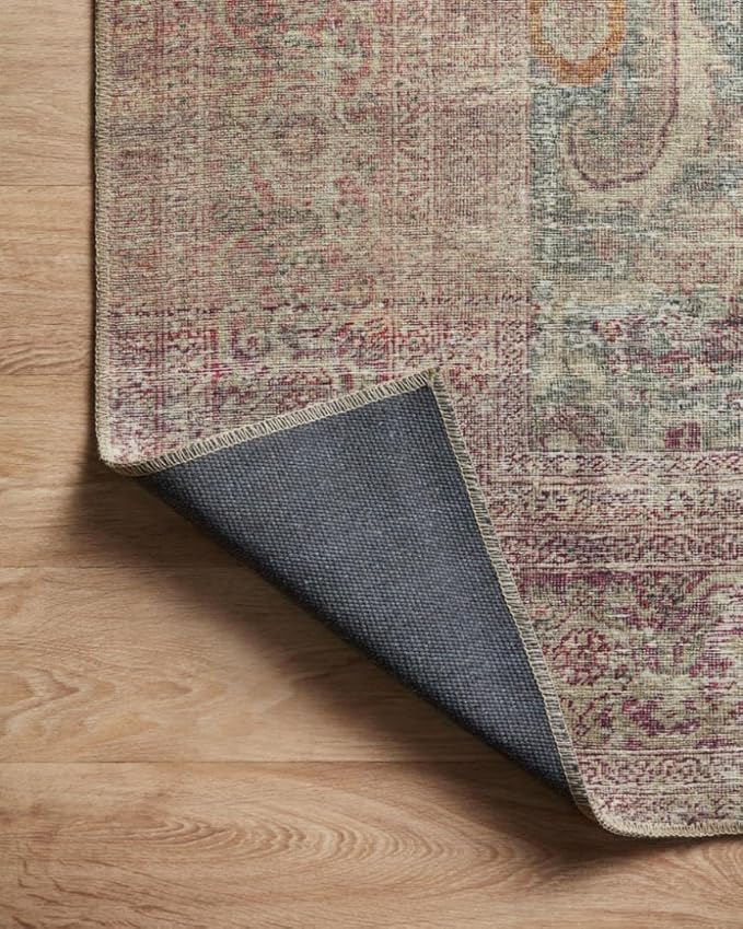 Loloi Amber Lewis Georgie Collection GER-03 Jade/Sunset 2'-6" x 9'-6", .19" Pile Height, Runner Rug