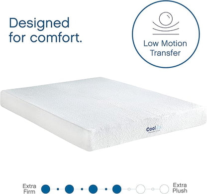 Cool Gel Twin XL Mattress 8 Inch Memory Foam Medium Firm, Gel Memory Foam Mattress Twin XL Cooling, Made in the USA, 8" Depth with Pressure Relief, CertiPUR-US Certified Fiberglass Free, Bed