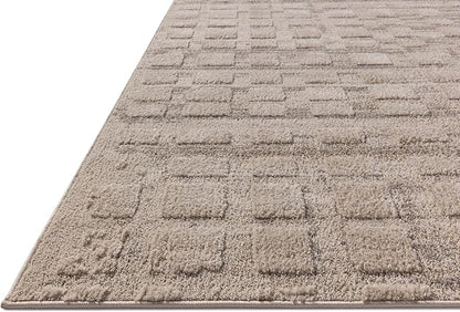 Loloi Amber Lewis Monty Collection MOT-06 Pebble/Beige 6'-7" x 9'-3" Area Rug