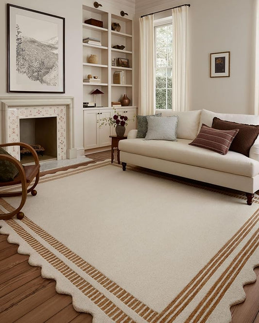 Loloi Chris Loves Julia Scottie Collection SCO-01 Ivory/Rust 2'-6" x 7'-6", .87" Pile Height, Runner Rug