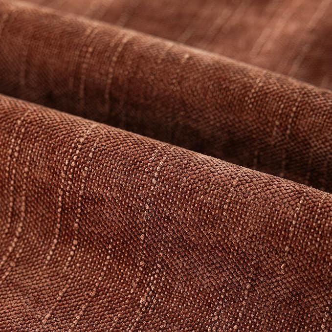 Foindtower Pack of 2 Soft Textured Chenille Throw Decorative Pillow Covers Square Accent Solid Cushion Cover Cozy Neutral Farmhouse Pillow Case for Couch Sofa Bedroom Living Room 24x24 Inch,Red Taupe