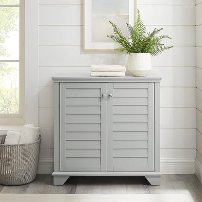 Crosley Furniture Lydia Accent Storage Cabinet, Bar, Buffet for Kitchen, Living Room, or Entryway, Gray