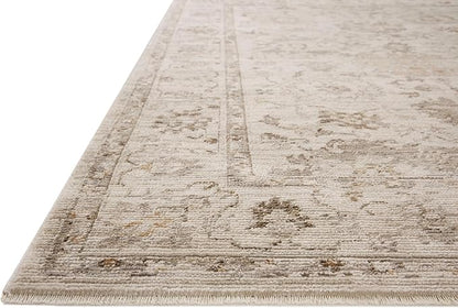 Loloi Magnolia Home by Joanna Gaines Pace Collection PAC-01 Natural/Stone 9'-6" x 9'-6" Round Area Rug