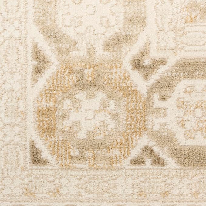 Nourison Home Pardis Ivory Beige 7'10" x 9'10" Area Rug - Easy Clean, Non Shedding, Bed Room, Living Room, Dining Room, Kitchen (8' x 10')