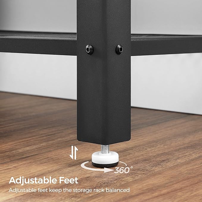 VASAGLE 40" Industrial Console Table, 3 Tier Entryway Table with Storage Shelf, Narrow Sofa Tables for Living Room, Hallway, Entrance Hall, Corridor, Bedroom, Rustic Brown and Black ULNT81BX
