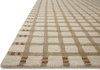 Loloi Magnolia Home by Joanna Gaines Waylon Collection WAY-02 Natural/Rust 2'-3" x 3'-9" Accent Rug