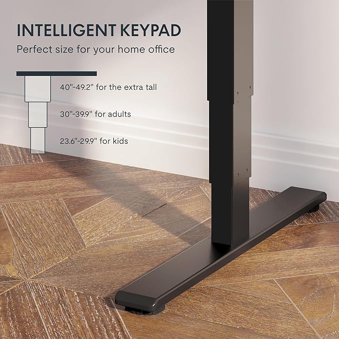 FLEXISPOT E6 Standing Desk 3 Stages Dual Motor Electric 60x24 Inch Whole-Piece Board Height Adjustable Electric Sit Stand Desk(Black Frame + Mahogany Desktop, 2 Packages)