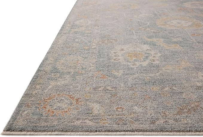 Loloi Chris Loves Julia Louisa Collection LOI-02 Ocean/Sunset 2'-7" x 8'-0", .38" Pile Height, Runner Rug