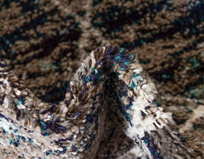 Unique Loom Trellis Frieze Collection Area Rug - Geometric (5' x 8' Oval, Blue Multi/ Ivory)