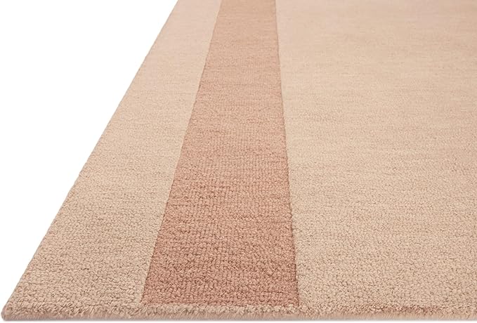 Loloi Leanne Ford Craven Collection CVN-01 Blush/Rose 5'-0" x 7'-6" Area Rug Geometrical, Patterned, Neutral, Living Room, Bedroom, Dining Room