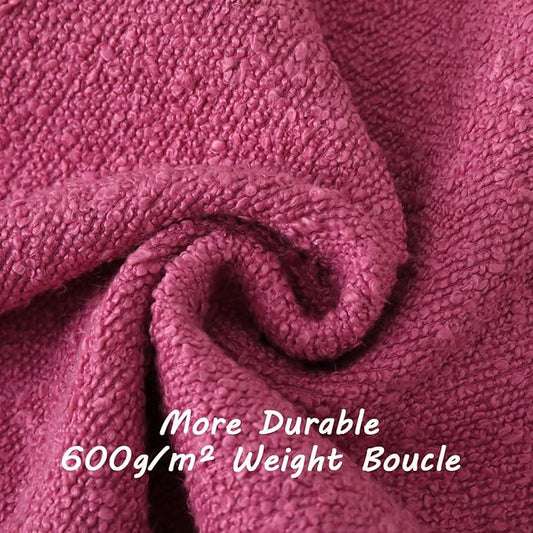 FUTEI Pack of 2 Hot Pink Decorative Throw Pillow Covers 16x16 Inch Soft Cozy Solid Boucle Textured Cushion Case,Modern Home Decor for Couch Bed Living Room