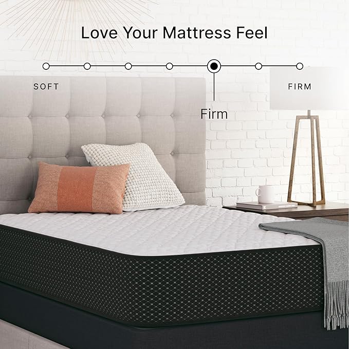 Signature Design by Ashley Limited Edition Firm 12 Inch Hybrid Mattress with Gel Memory Foam and Edge Support for Cool Sleep and Pressure Relief, Queen, Fiberglass Free, Mattress In A Box