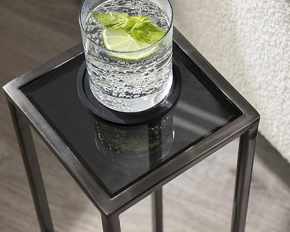 Kate and Laurel Jaspur Modern Drink Table, Gray, Decorative Glam Accent Table for Display and Storage