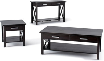 SIMPLIHOME Kitchener SOLID WOOD 21 inch Wide Square Contemporary End Side Table in Hickory Brown for the Living Room and Bedroom