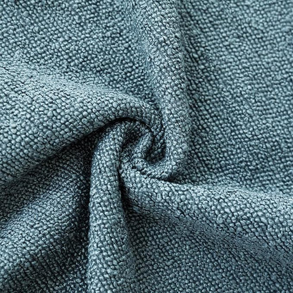 Foindtower Set of 2, Decorative Textured Boucle Throw Pillow Covers Accent Solid Pillow Cases Neutral Cozy Couch Cushion Case for Chair Sofa Bedroom Living Room Home Decor 26x26 Inch Misty Blue