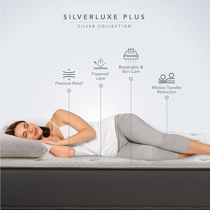 EPITEX Silverluxe Plus Full Size Mattress, 10 Inch Cooling Gel Memory Foam Full Mattress in a Box, Individual Pocket Spring for Low Motion Transfer, Medium Firm Mattress, Gray