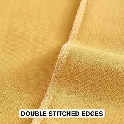 FUTEI Mustard Yellow Chenille Throw Pillow Covers 26x26 Inch Set of 2,Soft Striped & Diamond Textured Euro Pillow Shams,Modern Home Decor for Couch Living Room