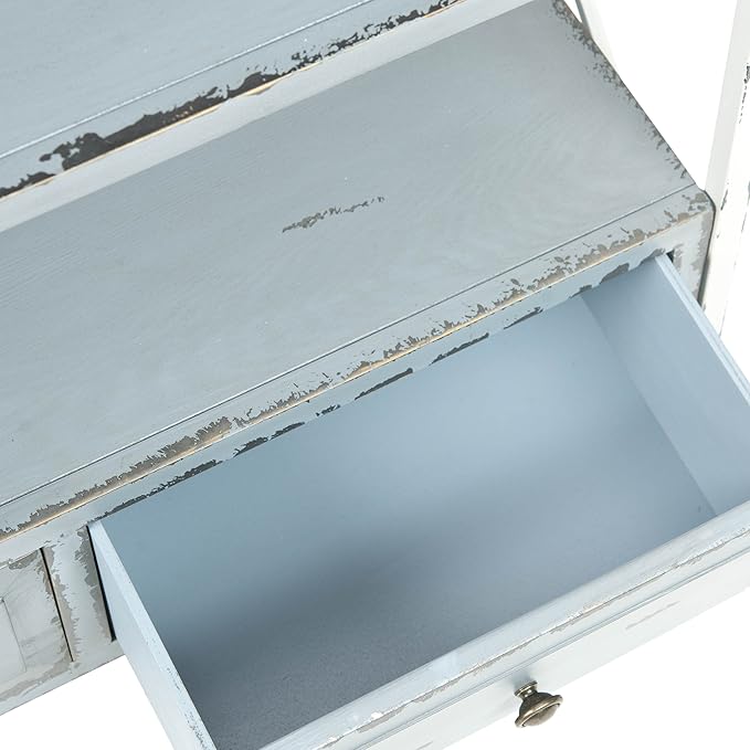 Safavieh American Homes Collection Chandra Pale Blue and White Smoke Console Table