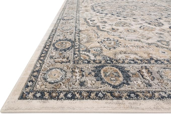 Loloi Teagan Collection TEA-01 Natural/Lt. Grey 2'-8" x 10'-6" Runner Rug, Large, Soft Neutral Rug, High-Traffic for Living Room, Bedroom, Home Office, Dining Area